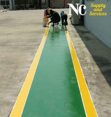 รับตีเส้นจราจร ตีเส้นในโรงงาน งานสัญลักษณ์จราจร